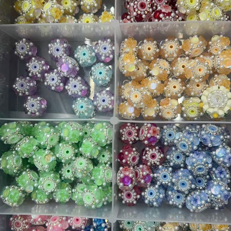 Ethereal Floral Rhinestone Spacer Beads