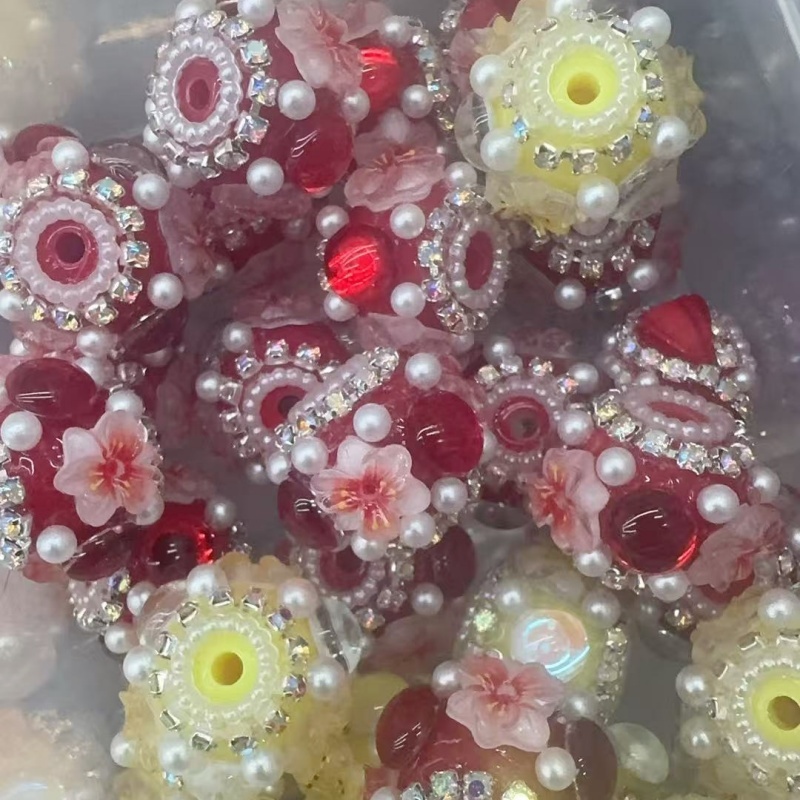 Ethereal Floral Rhinestone Spacer Beads