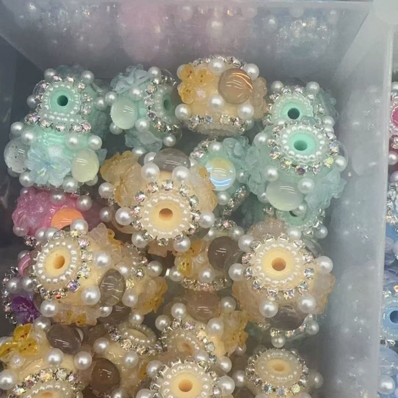 Ethereal Floral Rhinestone Spacer Beads