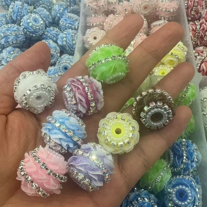 Pastel Floral Rhinestone Beads for Your Next Craft