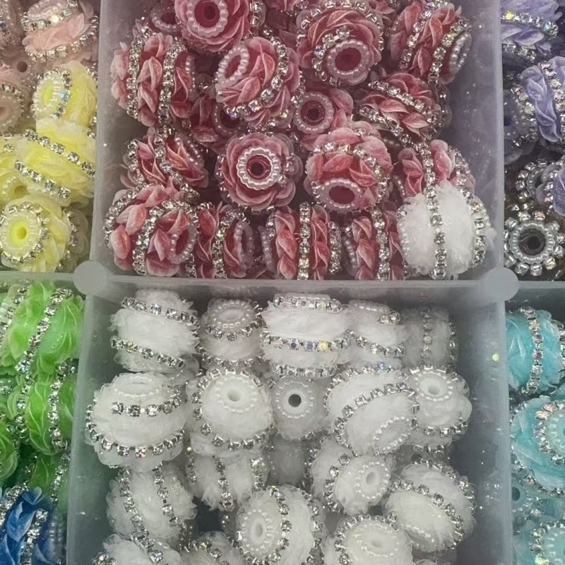 Pastel Floral Rhinestone Beads for Your Next Craft
