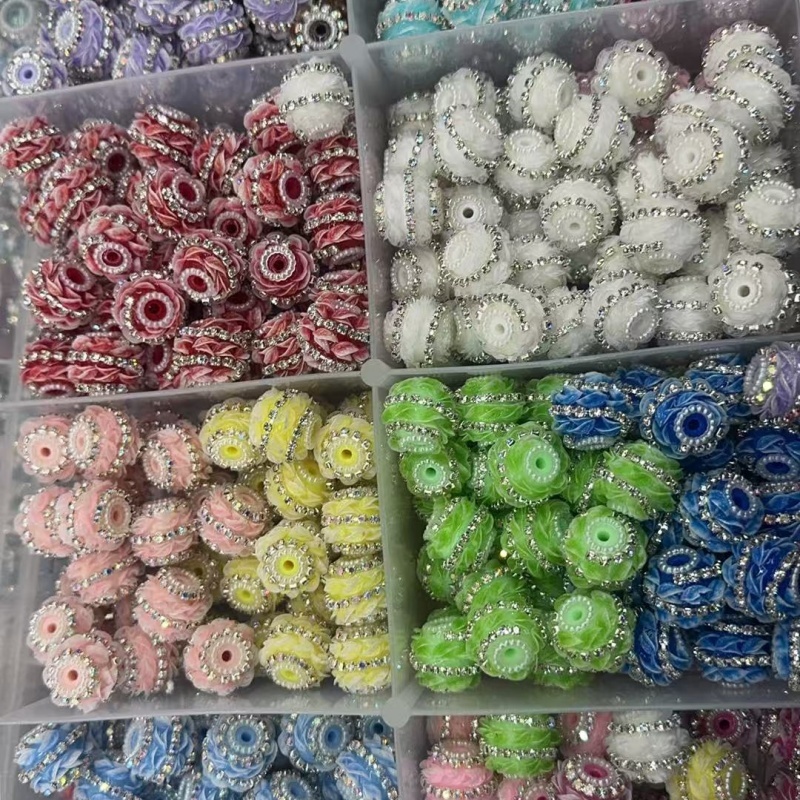Pastel Floral Rhinestone Beads for Your Next Craft