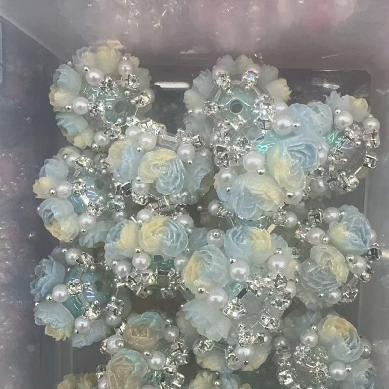 Royal Rose Pearl Rhinestone Beads