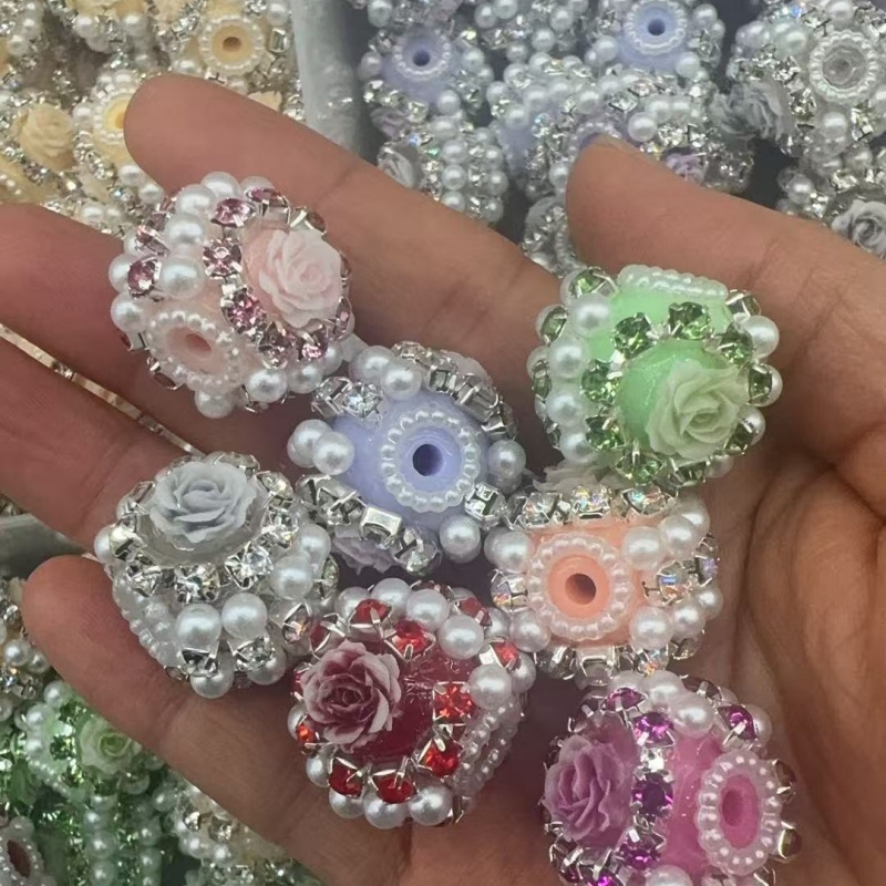 Elegant Rose Flower Beads for DIY