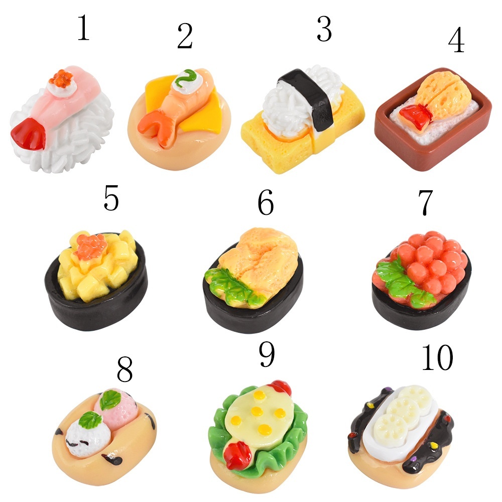 Miniature Sushi Food Toys Resin Accessories DIY Craft Supplies Fridge Magnets