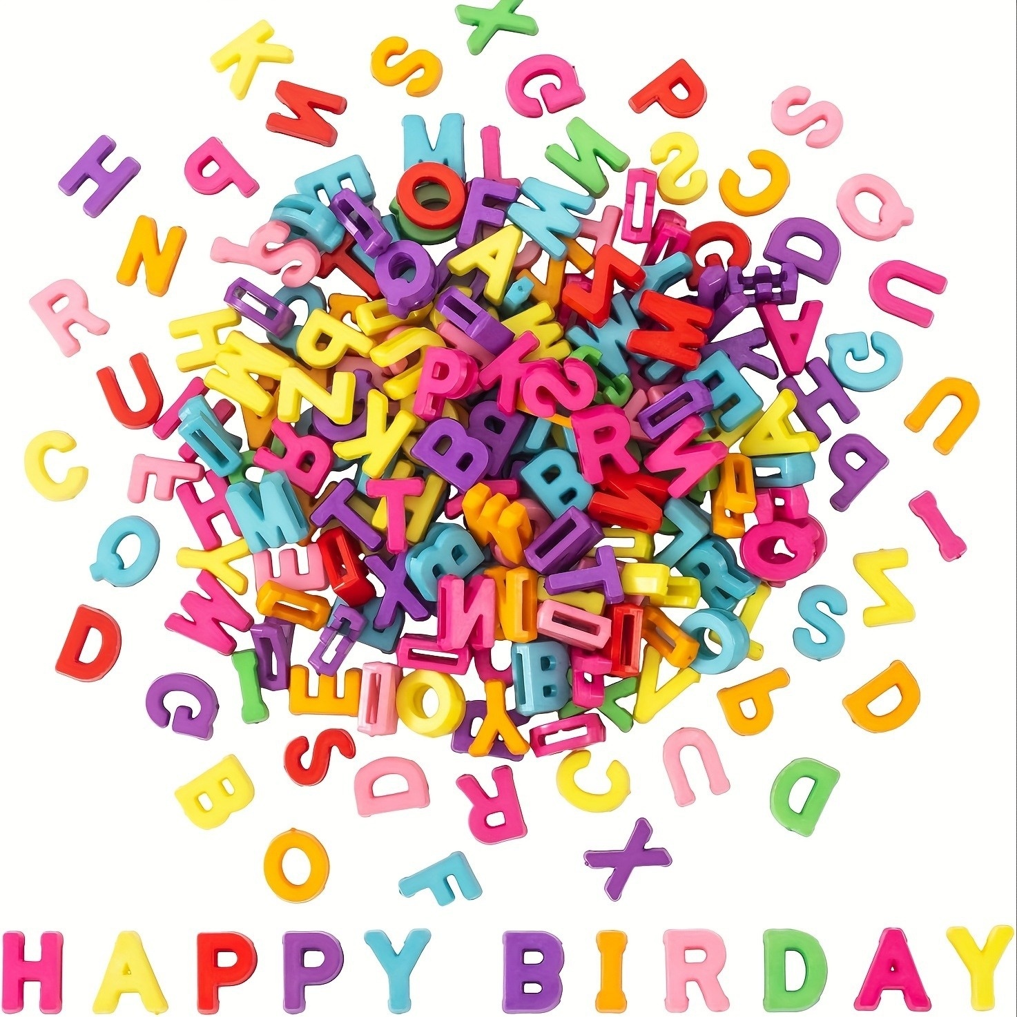 26Pcs Mixed 3D Acrylic Alphabet Charms DIY Phone Chain Necklace Earring Jewelry Making Accessories