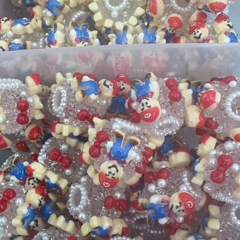 Mario & Luigi Themed Resin Beads with Sparkles | DIY Pen Making & Jewelry Supplies