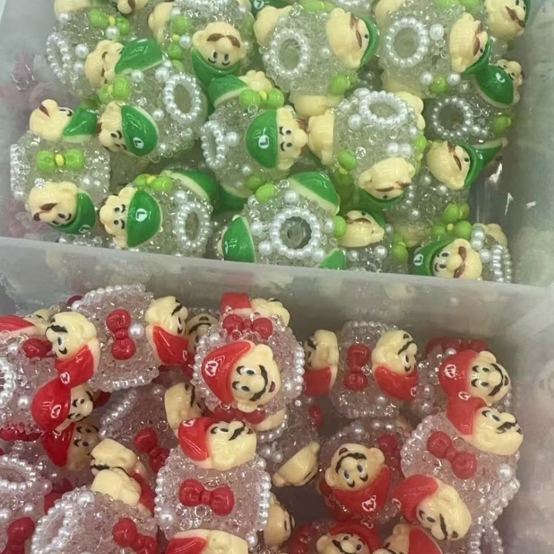 Mario & Luigi Themed Resin Beads with Sparkles | DIY Pen Making & Jewelry Supplies