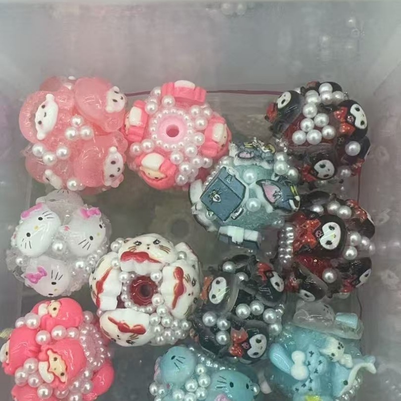 Bling Pearl Mickey/Minnie Resin Beads | Cute Disney Beads for DIY Crafts & Accessories