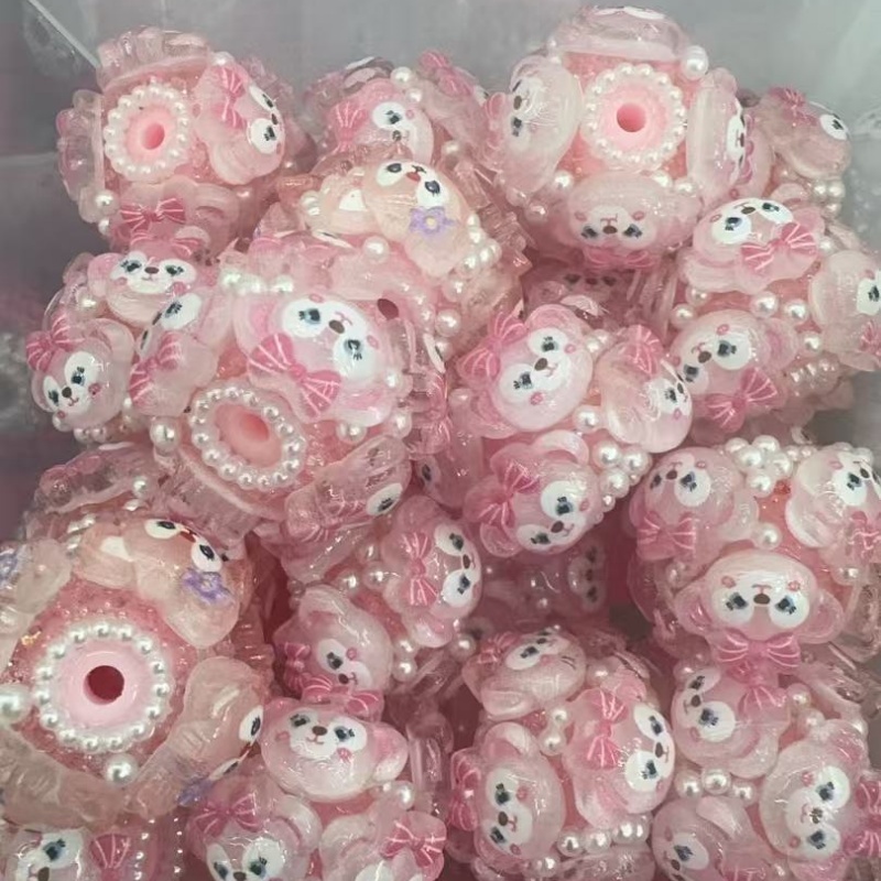 Bling Pearl Mickey/Minnie Resin Beads | Cute Disney Beads for DIY Crafts & Accessories