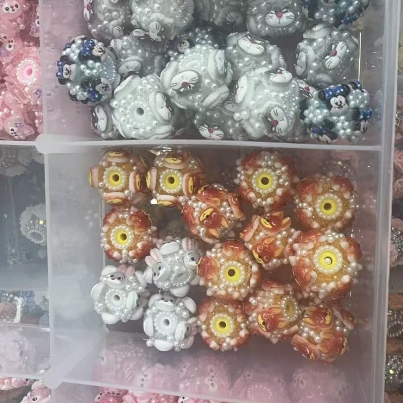 Bling Pearl Mickey/Minnie Resin Beads | Cute Disney Beads for DIY Crafts & Accessories