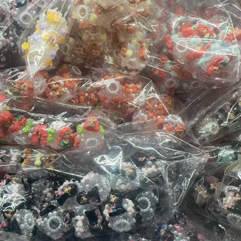Anime Pattern Beads with Pearl Accents | Kawaii Character Resin Beads for Pen Making & Crafts