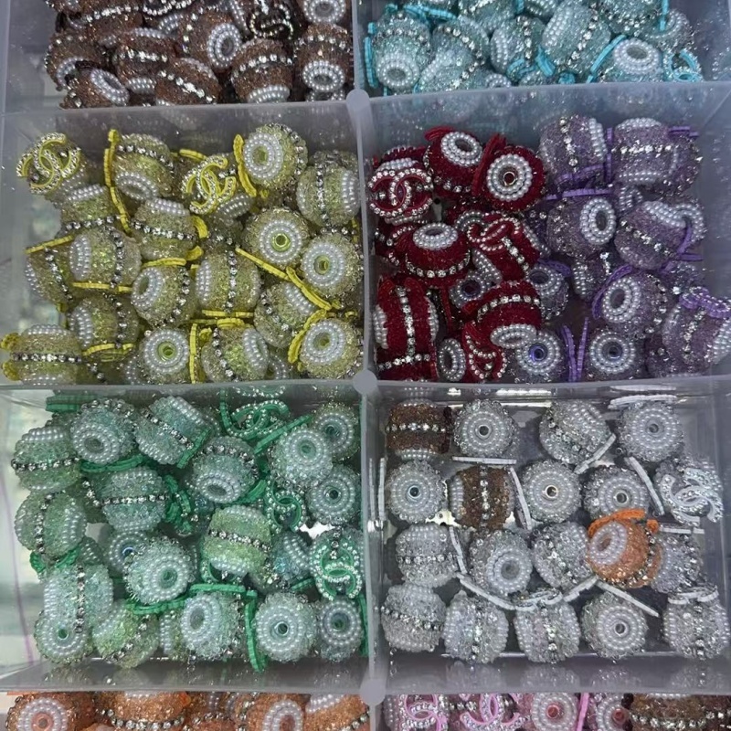 Elegant Rhinestone-Encrusted Resin Beads | Glamourous Beads for Custom Pens & Accessories