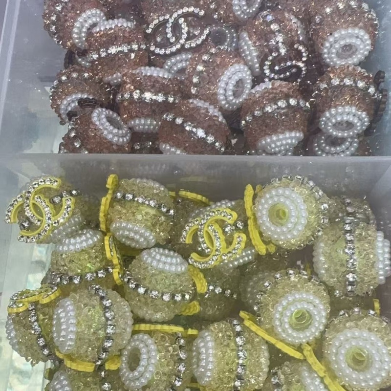 Elegant Rhinestone-Encrusted Resin Beads | Glamourous Beads for Custom Pens & Accessories