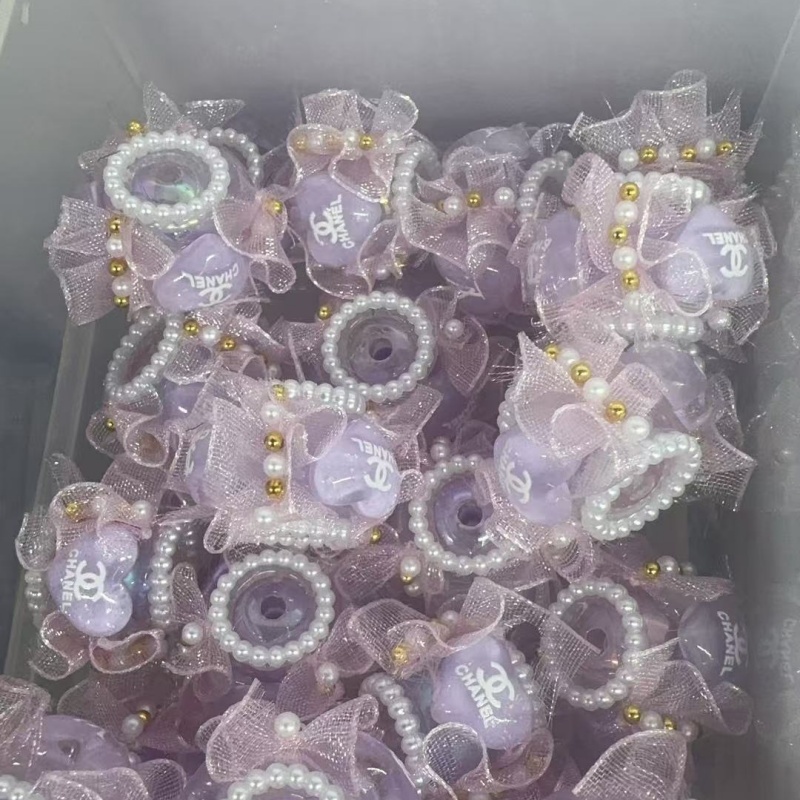 Pastel Tulle Flower Resin Beads with Pearls | Sheer Floral Spacer Beads for DIY Pens & Jewelry