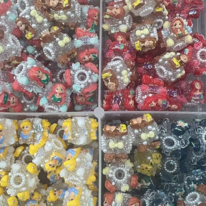 Princess Themed Resin Beads with Pearls & Sparkles | DIY Jewelry & Pen Making Supplies