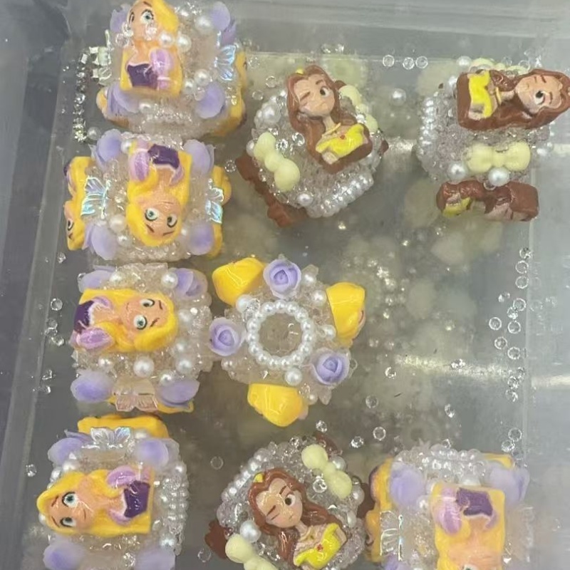 Princess Themed Resin Beads with Pearls & Sparkles | DIY Jewelry & Pen Making Supplies