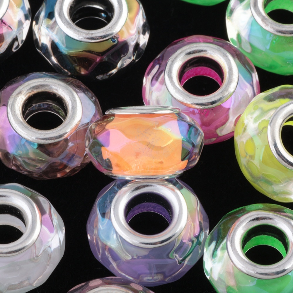 Vibrant Shell & Candy Heart Beads Set | Large Hole Straight-hole Spacers for DIY Phone/Key/Bag Chain & Bracelet Crafts