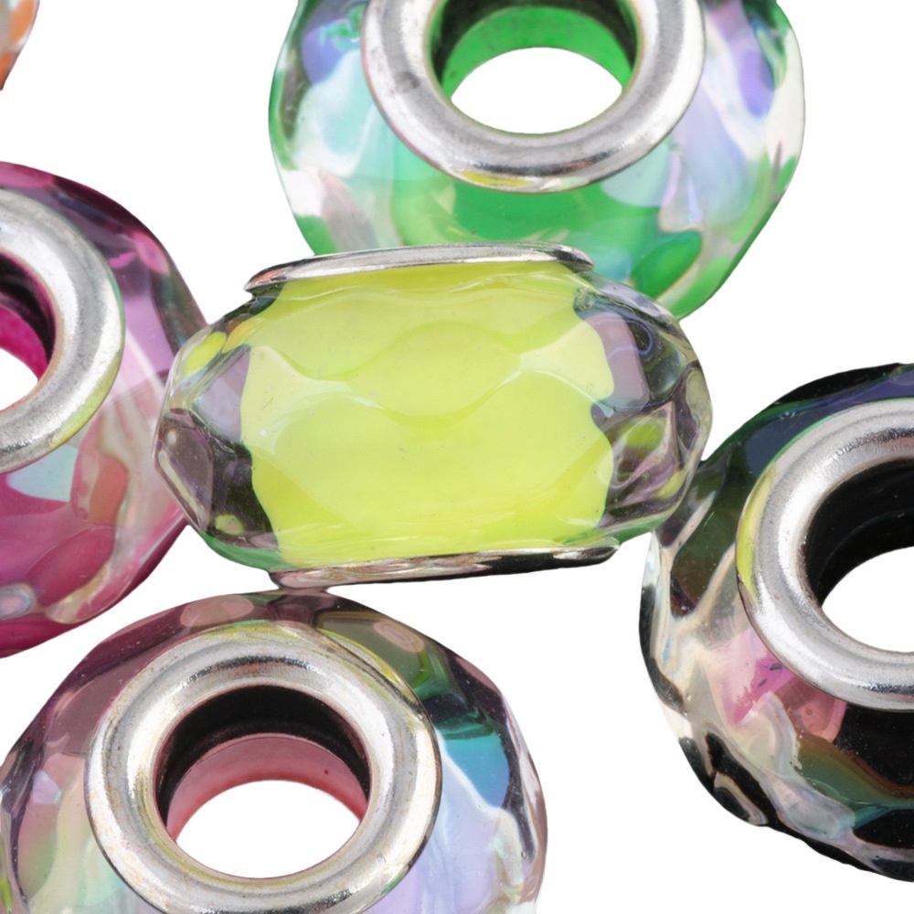 Vibrant Shell & Candy Heart Beads Set | Large Hole Straight-hole Spacers for DIY Phone/Key/Bag Chain & Bracelet Crafts