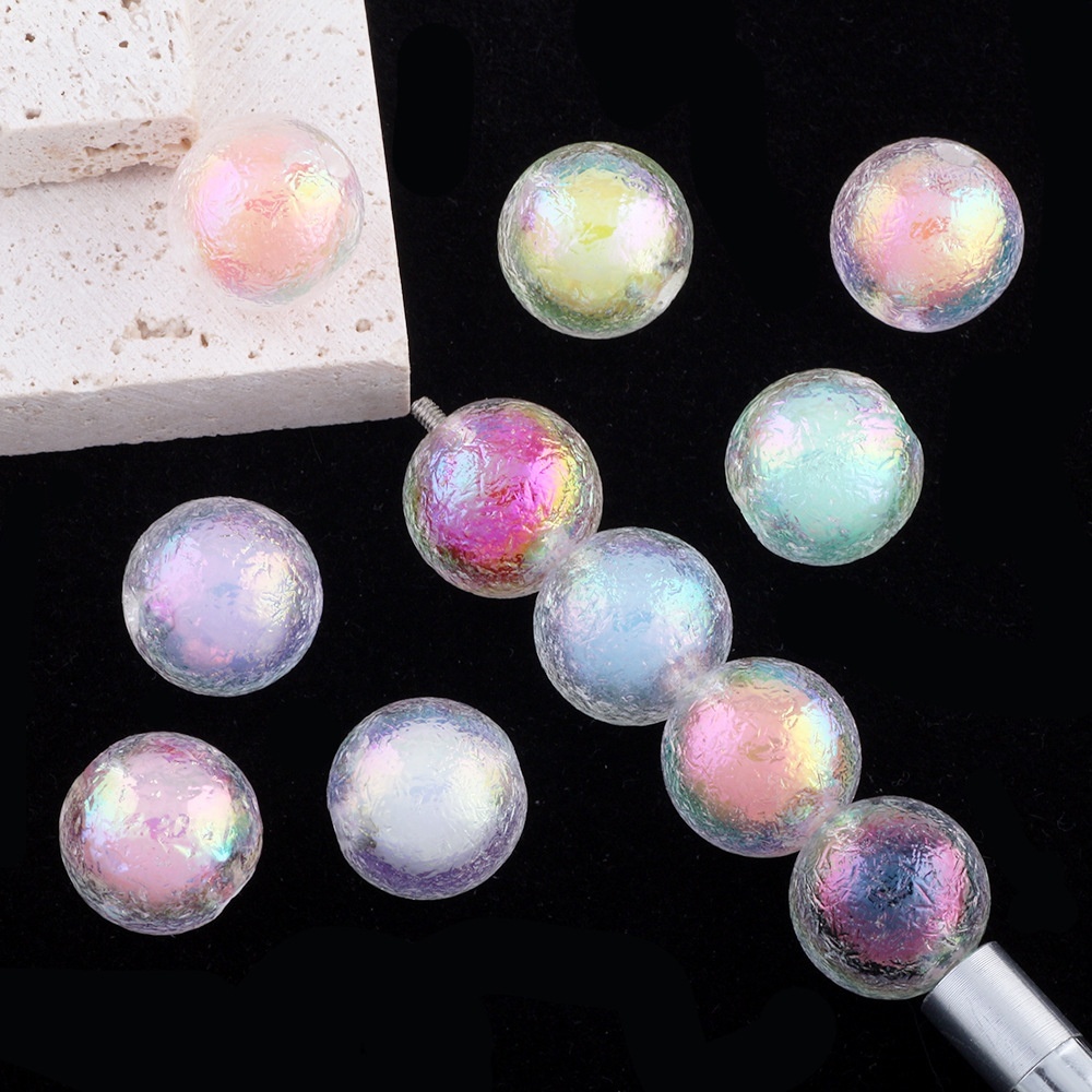 Vibrant Shell & Candy Heart Beads Set | Large Hole Straight-hole Spacers for DIY Phone/Key/Bag Chain & Bracelet Crafts