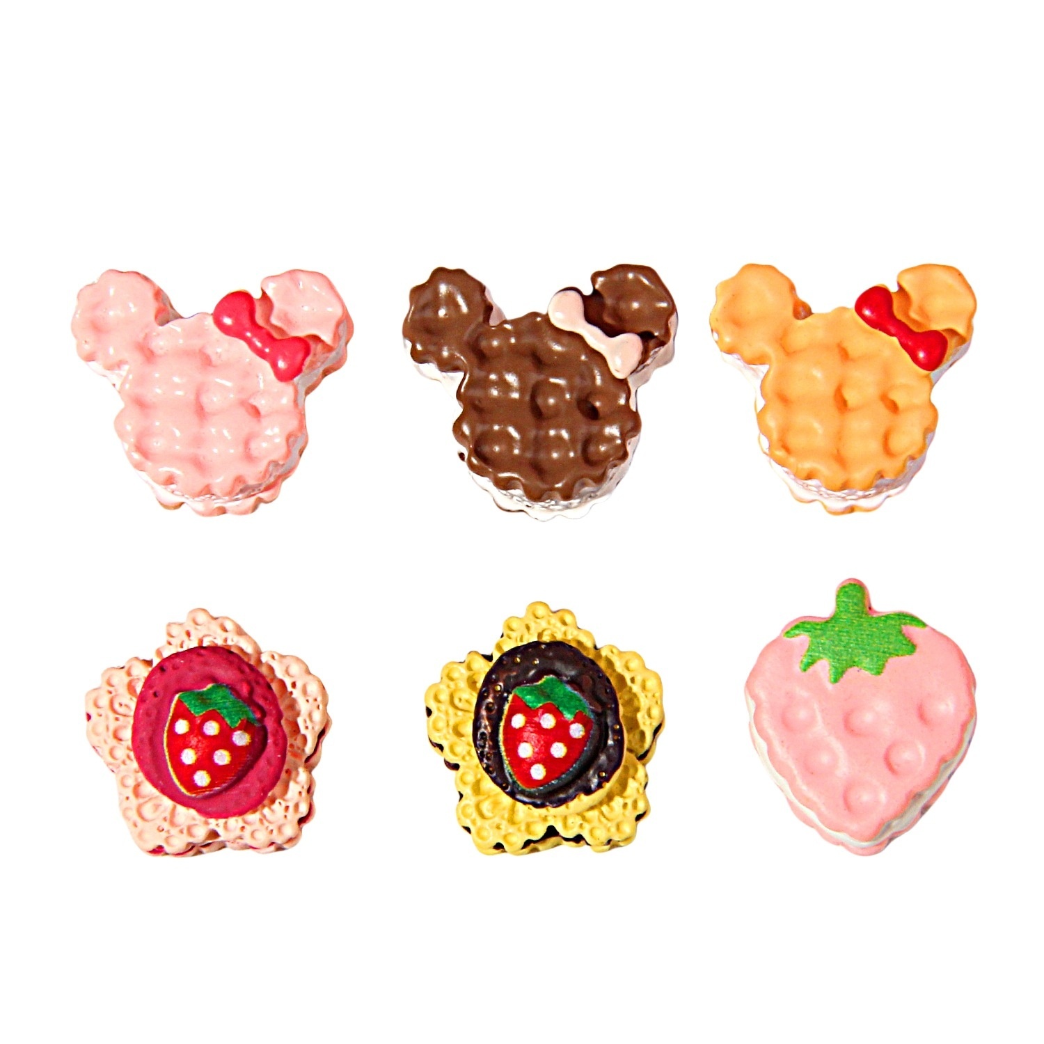 3D Cute Bear Cat Rabbit Animal Resin Figurines DIY Micro Landscape Ornaments Keychain Accessories