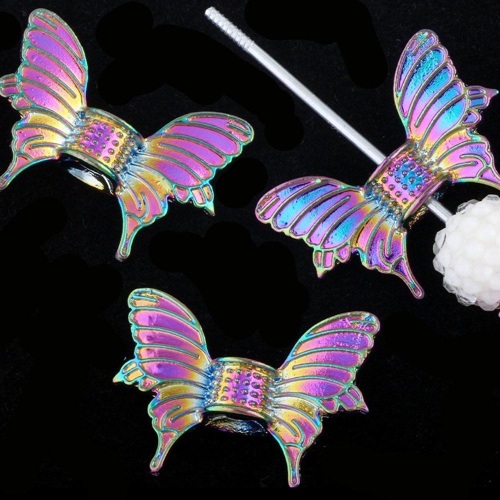 Rhinestone Wing Spacer Beads for DIY Jewelry Making, Sparkling Wing Beads for Bracelet Necklace Crafts