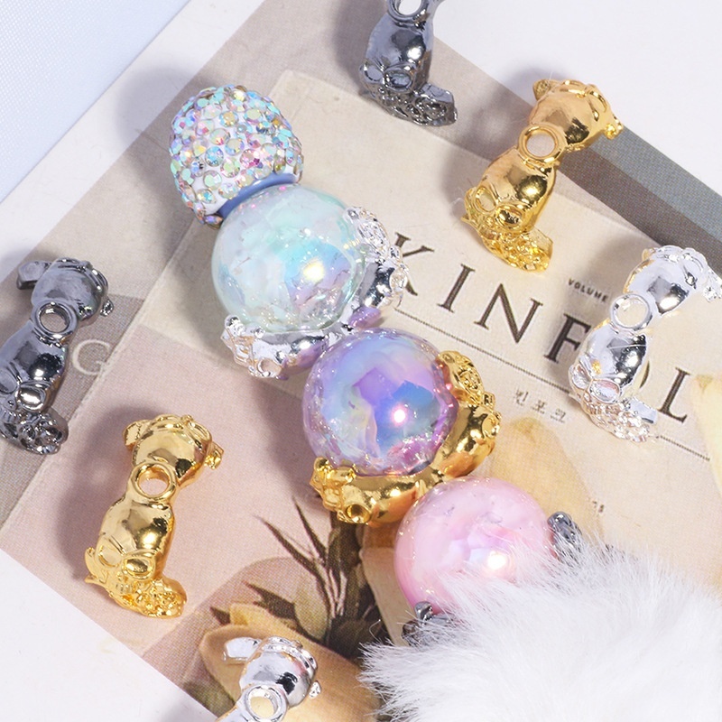 Skull Bead Caps for DIY Jewelry Making, Punk Style Skull Spacers for Phone Chain Keychain Bracelet Crafts
