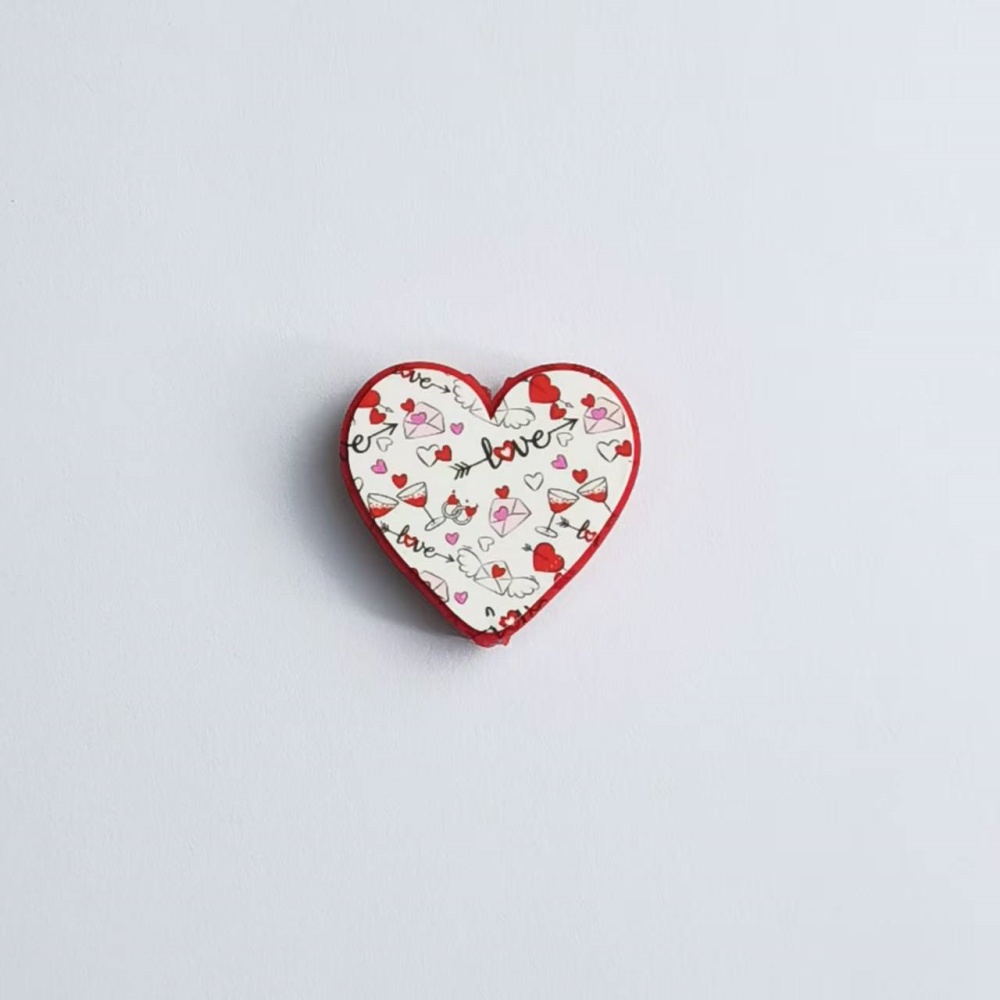 Printed 3D Heart Shaped Silicone Beads DIY Beading Pen Jewelry Making Accessories
