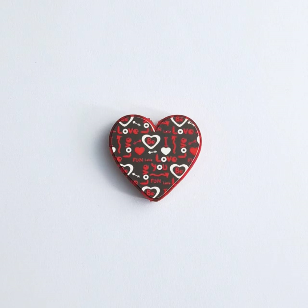 Printed 3D Heart Shaped Silicone Beads DIY Beading Pen Jewelry Making Accessories