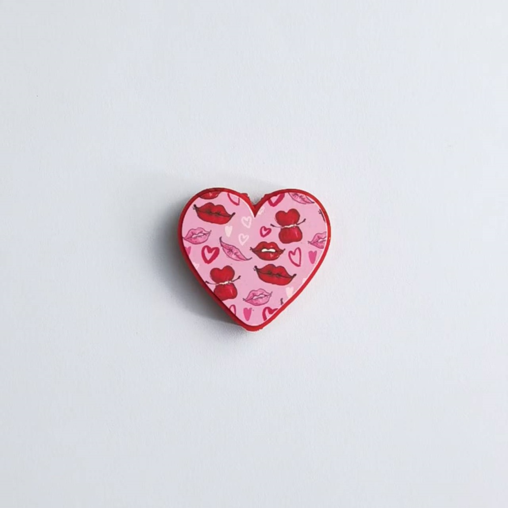 Printed 3D Heart Shaped Silicone Beads DIY Beading Pen Jewelry Making Accessories