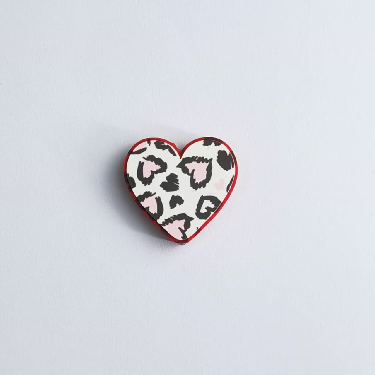 Printed 3D Heart Shaped Silicone Beads DIY Beading Pen Jewelry Making Accessories