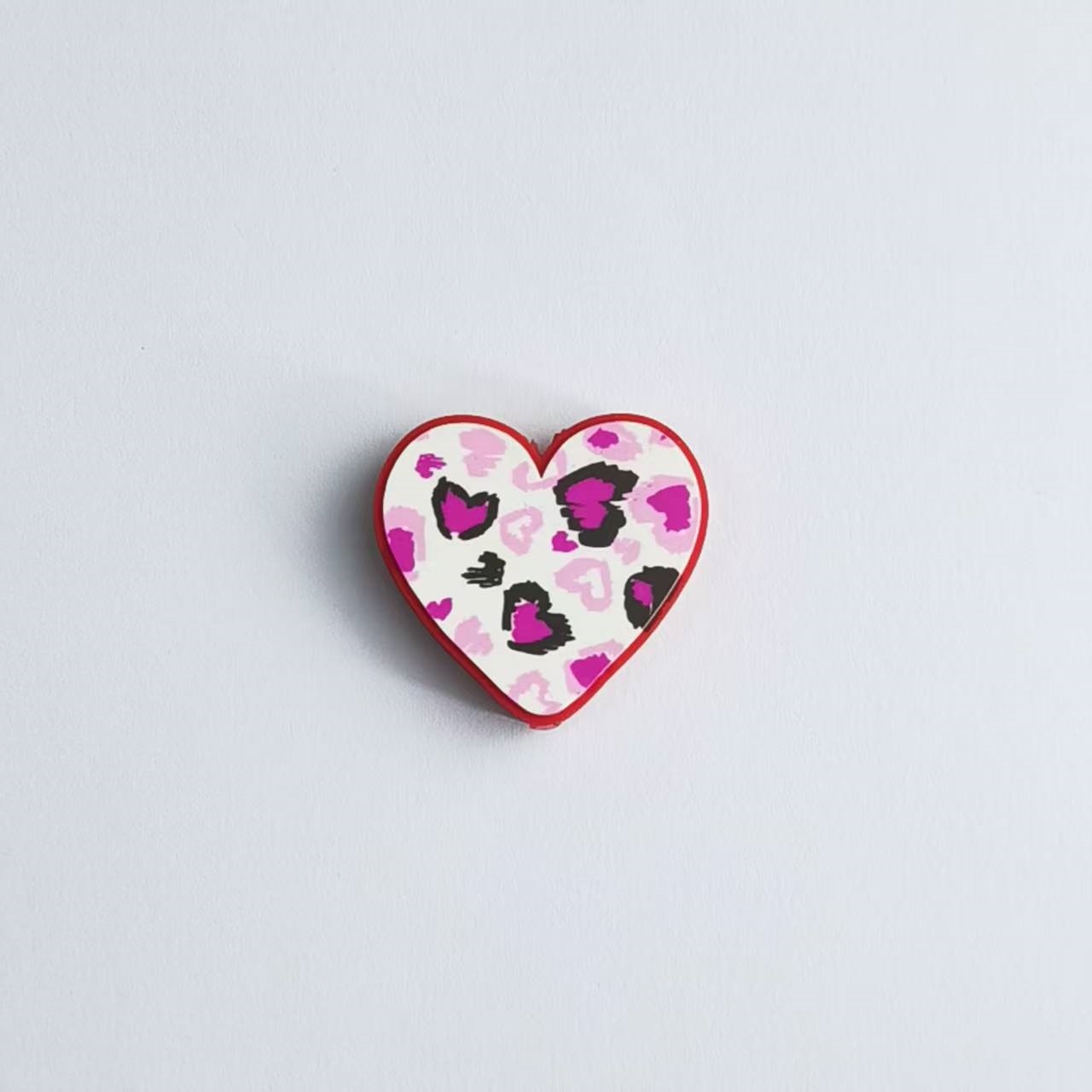 Printed 3D Heart Shaped Silicone Beads DIY Beading Pen Jewelry Making Accessories