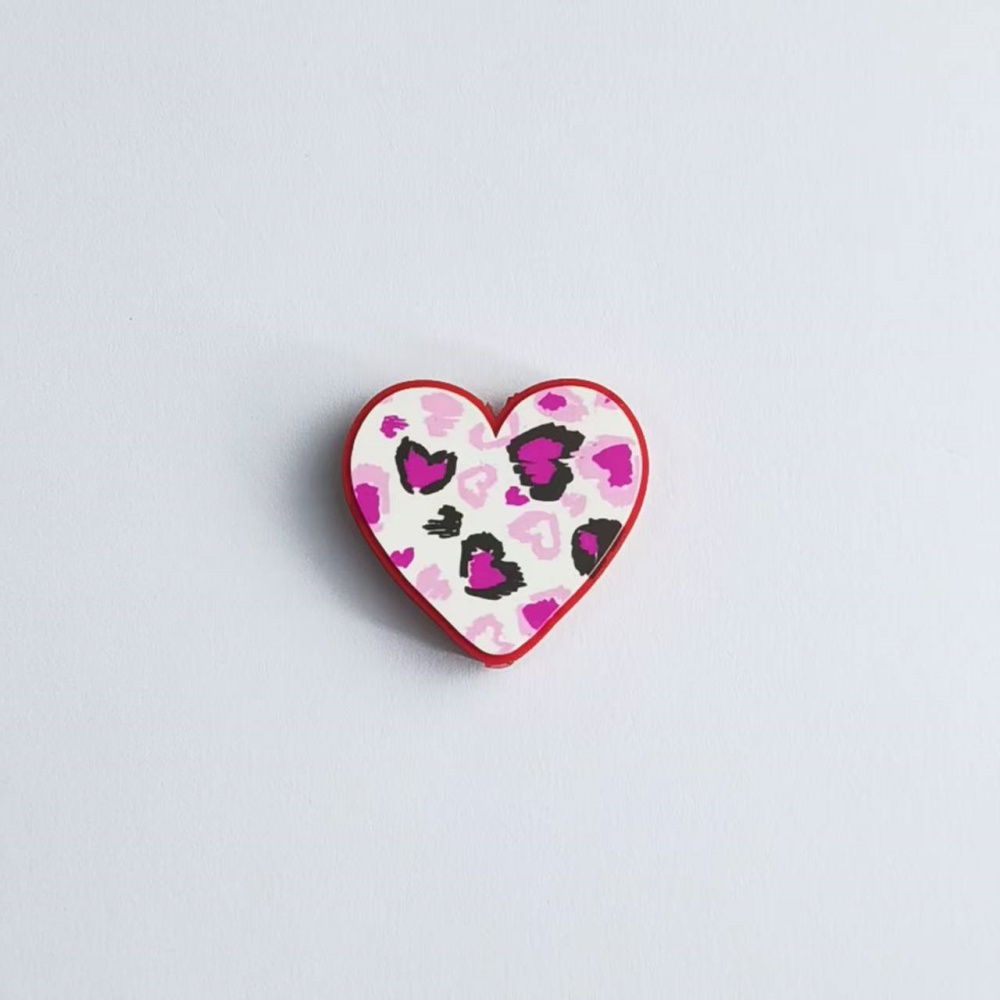 Printed 3D Heart Shaped Silicone Beads DIY Beading Pen Jewelry Making Accessories