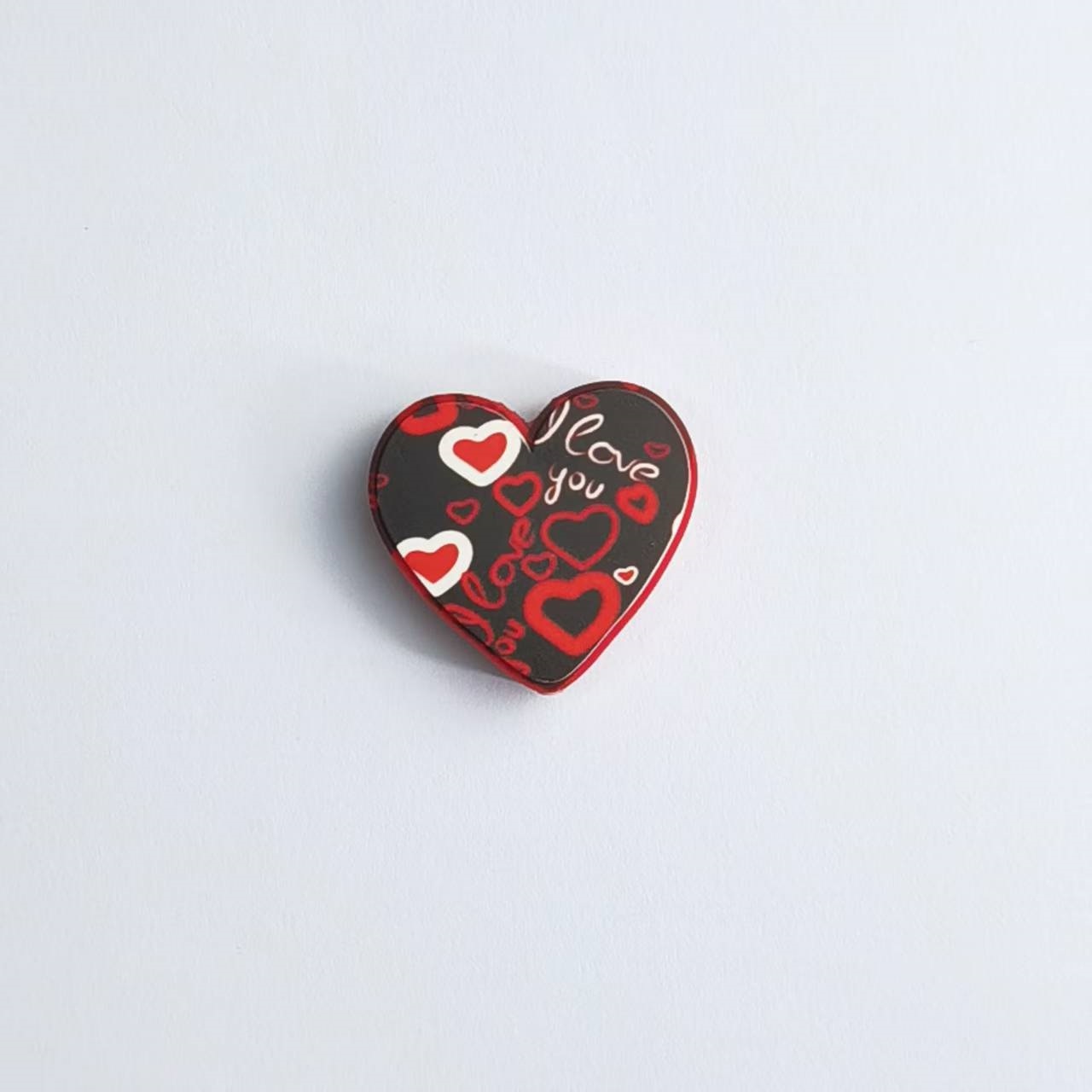 Printed 3D Heart Shaped Silicone Beads DIY Beading Pen Jewelry Making Accessories