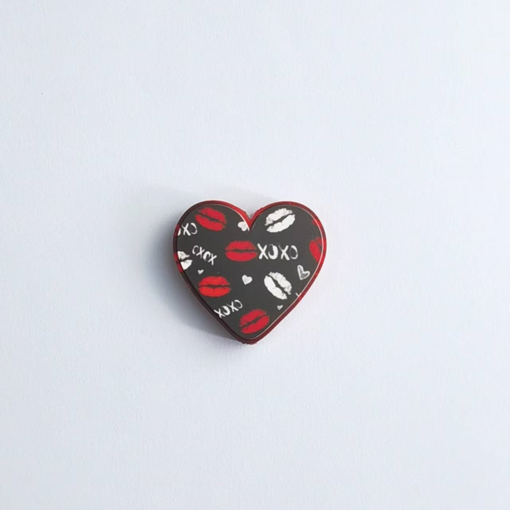 Printed 3D Heart Shaped Silicone Beads DIY Beading Pen Jewelry Making Accessories