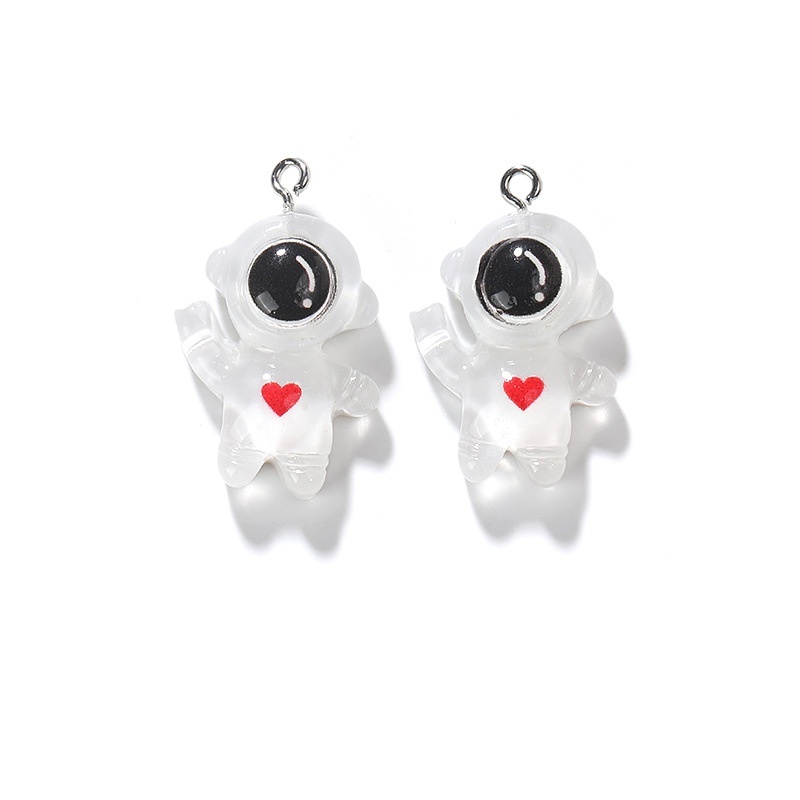 Cartoon Astronaut Resin Charms DIY Handmade Necklace Bracelet Earrings Creative Accessories