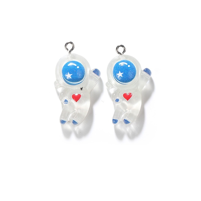 Cartoon Astronaut Resin Charms DIY Handmade Necklace Bracelet Earrings Creative Accessories