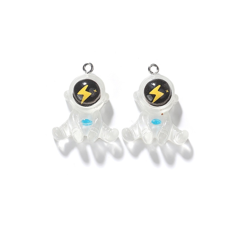 Cartoon Astronaut Resin Charms DIY Handmade Necklace Bracelet Earrings Creative Accessories