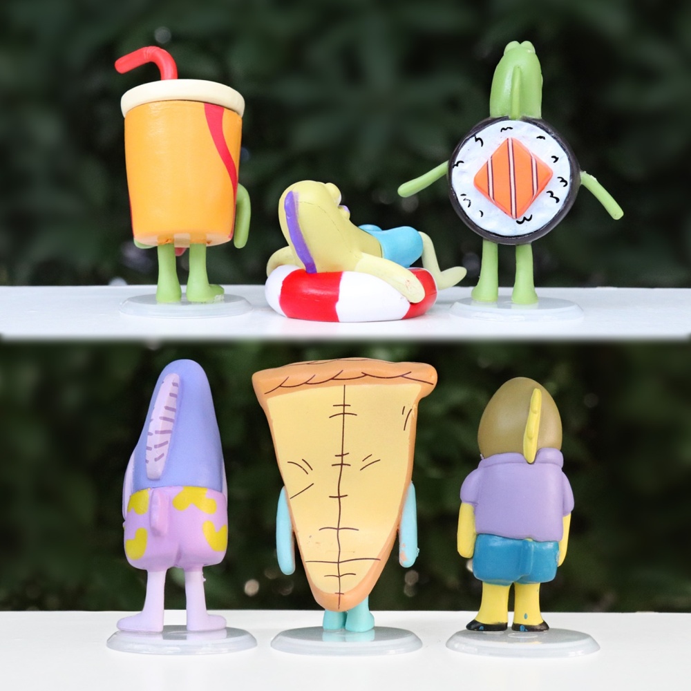 New Trendy SpongeBob SquarePants & Bikini Bottom Mini Figures Desktop Decorations