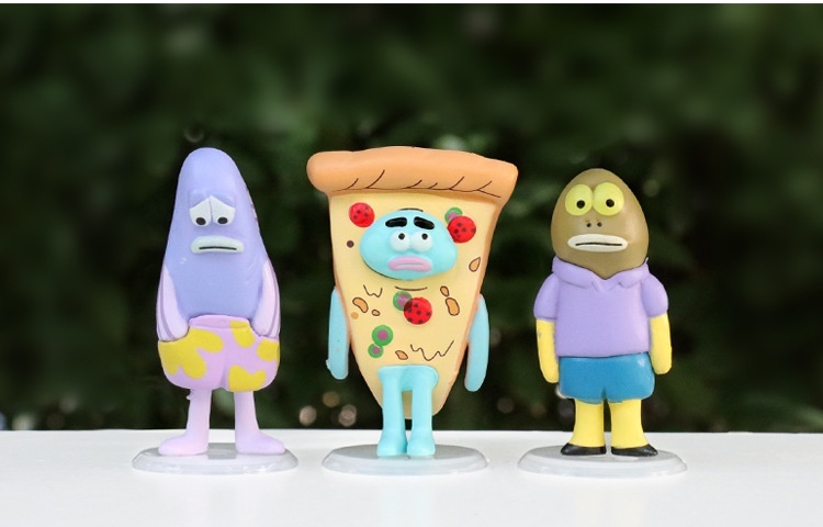 New Trendy SpongeBob SquarePants & Bikini Bottom Mini Figures Desktop Decorations