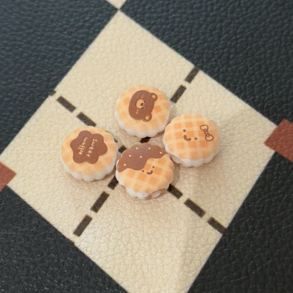 Acrylic Embossed Beads with Plaid, Animal & Small Flower Patterns DIY Jewelry Phone Chain Bag Charm Keychain Supplies