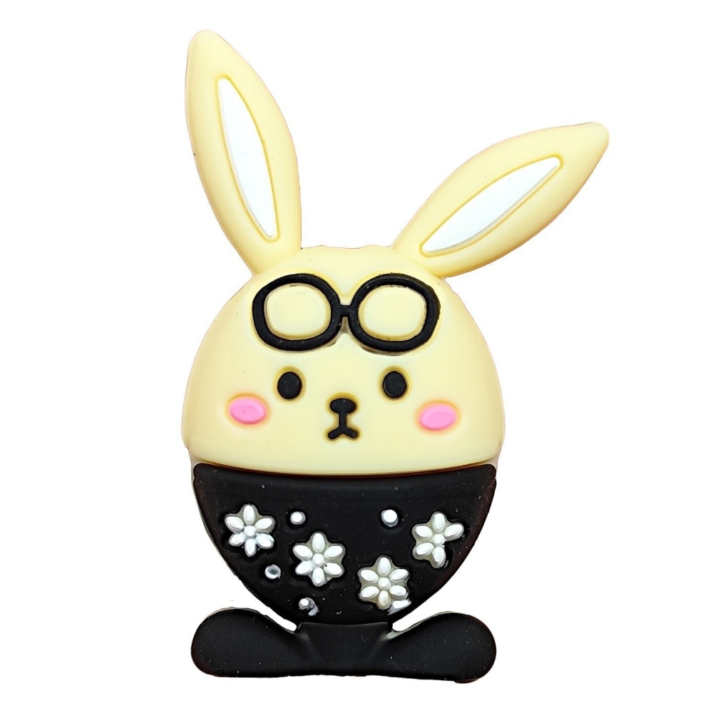 Easter Silicone Beads Food Grade Rabbit & Cow Head Loose Beads DIY Beaded Pen Accessories