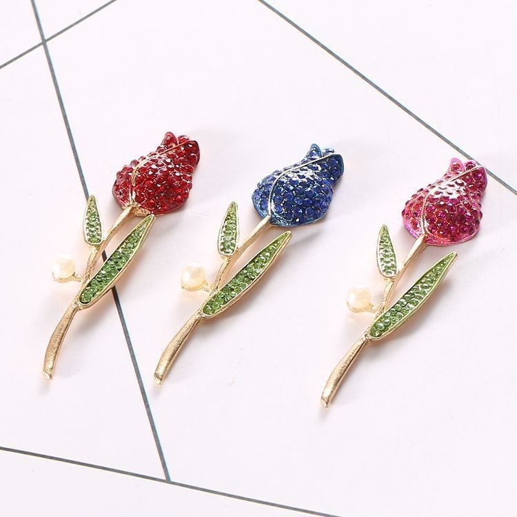 New Rose Shaped Alloy Rhinestone Decorations DIY Phone Case Craft Rhinestone Kit