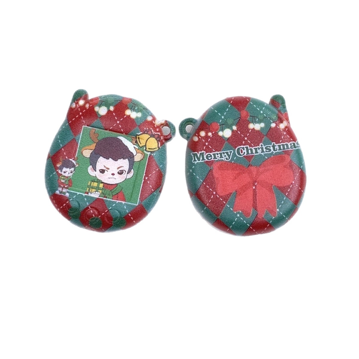 Multi-style Printed Six-sided Cube Beads with Hanging Hole DIY Phone Chain Bag Charm Accessories