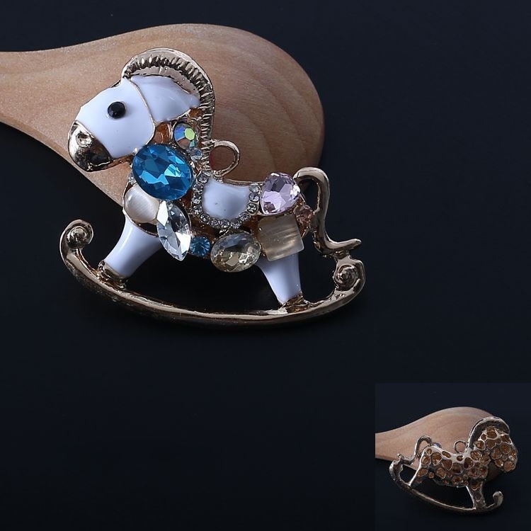 Creative Zebra & Gem Horse Ornaments DIY Rhinestone Decor for Phone Case