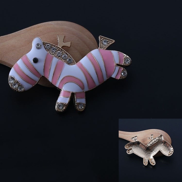 Creative Zebra & Gem Horse Ornaments DIY Rhinestone Decor for Phone Case
