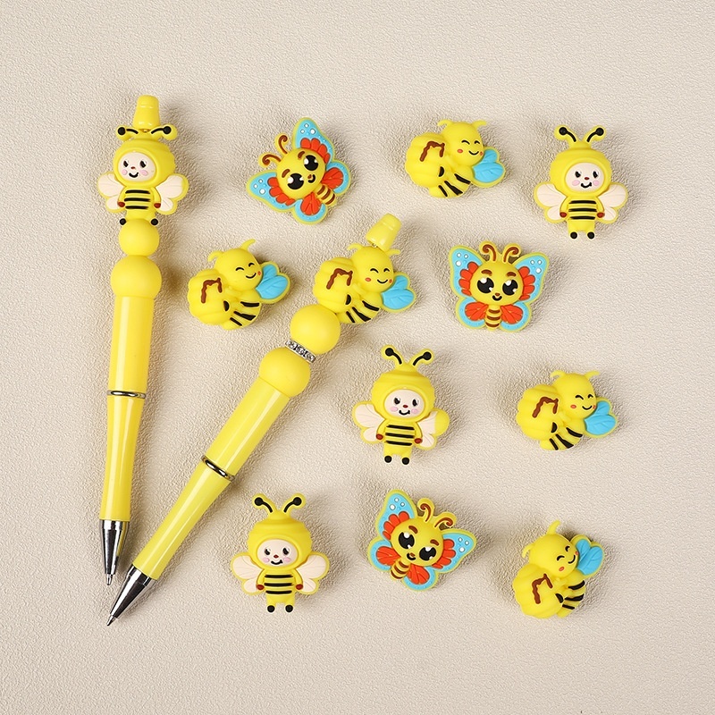 Food Grade Teething Silicone Beads Multi‑sided Pacifier & Letter Loose Beads Wholesale for DIY Bracelets