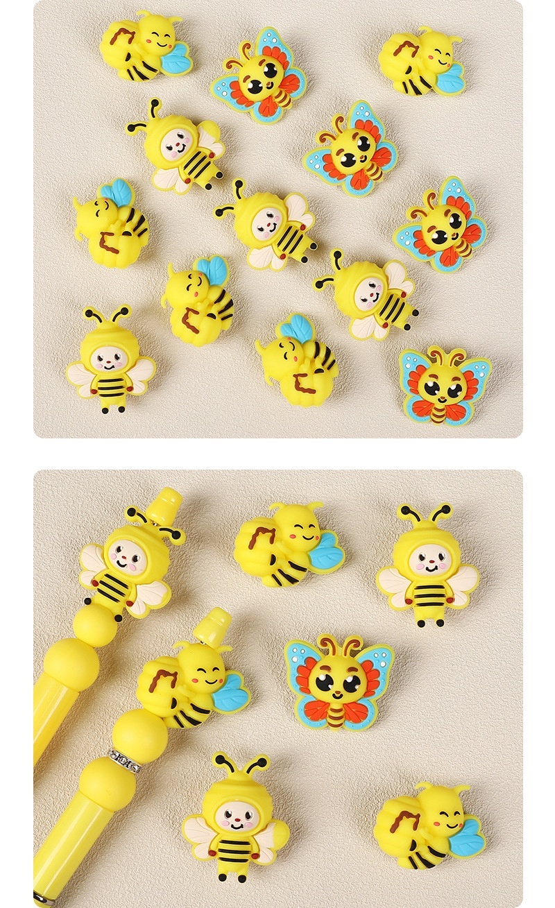 Food Grade Teething Silicone Beads Multi‑sided Pacifier & Letter Loose Beads Wholesale for DIY Bracelets