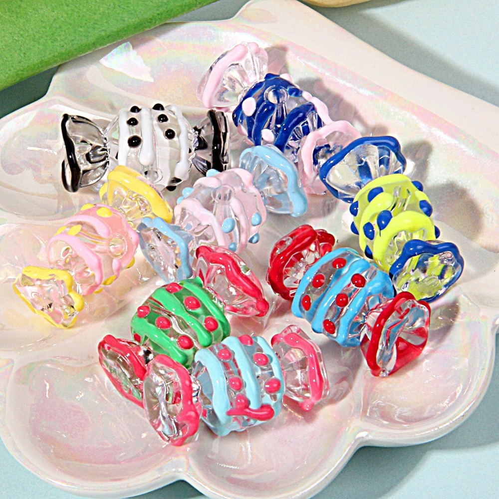 Candy Hand Painted Beads Mixed Styles, DIY Beads for Bracelet Phone Chain Jewelry Wholesale