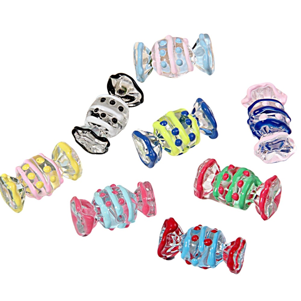 Candy Hand Painted Beads Mixed Styles, DIY Beads for Bracelet Phone Chain Jewelry Wholesale
